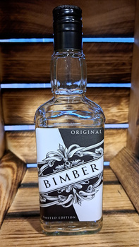 Butelka szklana 0,5l Bimber szachownica Original Quality na Whisky Brandy Bimber 500 ml szklana Kwadratowa butelka z zakrętką i etykietą