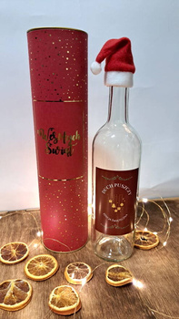 Tuba świąteczna z butelką 0,75L Duch Puszczy Edycja Świąteczna Idealna na prezent Czerwona