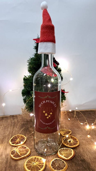 Butelka 0,75L z etykietą świąteczną Duch Puszczy Edycja Świąteczna idealna na Święta na Bimberek Nalewkę 750ml