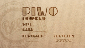 Etykieta naklejka na butelkę Piwo Old retro 10x sztuk 45x80mm