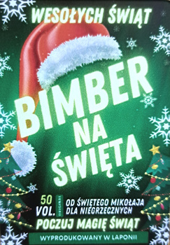 Etykieta Świąteczna Edycja Świąteczna Duch Puszczy 96x66mm na butelkę Bimber zrobiony w ukryciu Naklejka na butelkę 10x sztuk