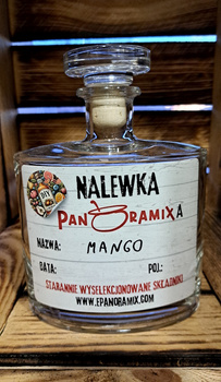 Mango Nalewka Panoramixa DIY Gotowy zestaw do zrobienia domowej nalewki Karafka 0,7L Butelka 700 ml Wyselekcjonowanie składniki