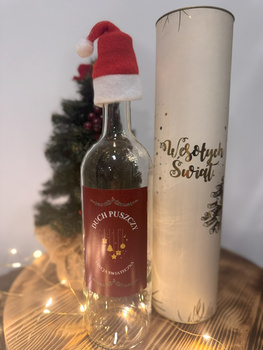 Tuba świąteczna biała z butelką 0,75L Duch Puszczy Edycja Świąteczna Idealna na prezent Złota Wesołych Świąt