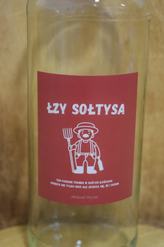 Etykietka 60x70mm na butelkę Łzy Sołtysa na butelkę 10x sztuk
