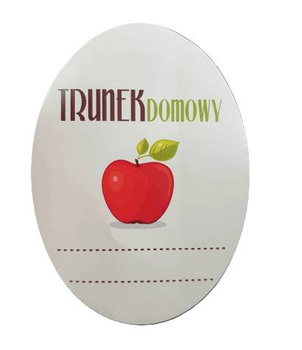 Etykieta naklejka na butelkę Trunek Domowy Jabłko retro 10x sztuk 60x80mm