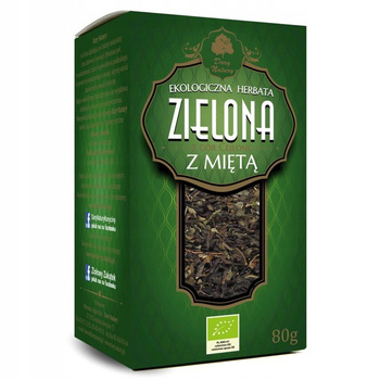 Herbatka Zielona z miętą Cejlon Dary Natury Eko 80g