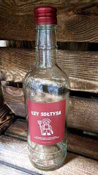 Butelka 0,5l Luksusowa Łzy Sołtysa butelka szklana na whisky brandy na bimber nalewkę 500ml Piękny design