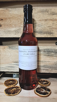 Zaprawka do alkoholu esencja Czerwona Pomarańcza z Gruszką na 10-12 L smak pomarańczy z gruszką zaprawka pomarańczowa gruszkowa 0,5L