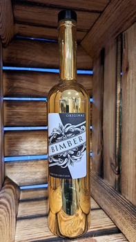 Złota butelka 700ml Szachownica BIMBER Ekskluzywna Edycja Gold na nalewkę bimber wódkę Idealna na Prezent