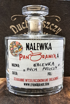 Duch Puszczy Nalewka Panoramixa DIY Gotowy zestaw do zrobienia domowej nalewki Karafka 0,7L Butelka 700 ml Wyselekcjonowanie składniki na Duch Puszczy