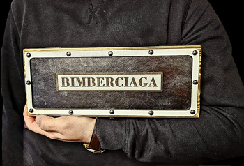 Torebka Męska Skrzynka z butelkami BIMBERCIAGA HandMade Pudełeczko drewniane Bimberciaga 2x butelki 100ml Hit mody w Panoramix Zestaw dla konesera