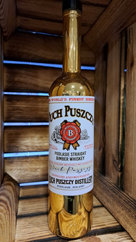 Złota butelka 700ml Duch Puszczy Distillery Ekskluzywna Edycja Gold na nalewkę bimber wódkę Idealna na Prezent