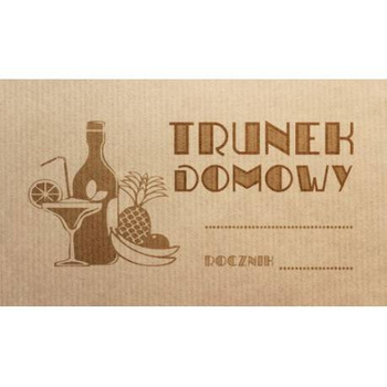 Etykieta naklejka na butelkę Trunek Domowy Old Retro 10x sztuk 45x80 mm