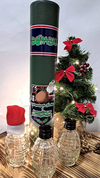 Tuba Świąteczna Bombki Świąteczne 3x Butelki Bombki Granaty 100ml na Bimber Alkohol DuchPuszczy Idealny zestaw na prezent na święta