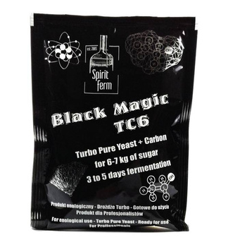 Drożdże gorzelnicze Spiritferm TC6 BLACK MAGIC 120g z węglem aktywnym