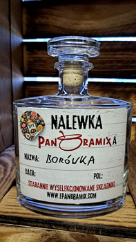 Borówka Nalewka Panoramixa DIY Gotowy zestaw do zrobienia domowej nalewki Karafka 0,7L Butelka 700 ml Wyselekcjonowanie składniki na Duch Puszczy