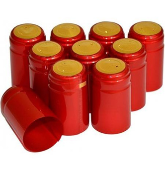 Kapturek Termokurczliwy Czerwony Kapturki Czerwone 10x sztuk