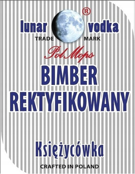 Etykieta naklejka na butelkę BIMBER REKTYFIKOWANY Księżycówka 10x sztuk 60x80mm