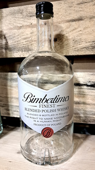 Butelka szklana 1000ml BimberTimes butelka szkło 1,0L etykieta zakrętka BIMBER Times Duch Puszczy