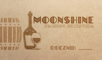 Etykieta naklejka na butelkę OLD MOONSHINE Retro 10x sztuk 45x80 mm