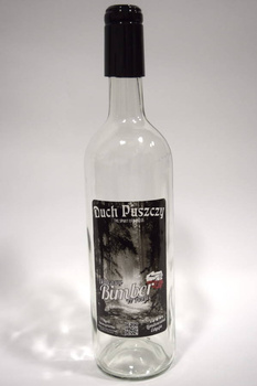Butelka 0,75L z etykietą Duch Puszczy idealna na Bimberek Nalewkę 750ml