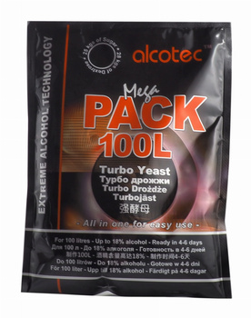 Drożdże gorzelnicze ALCOTEC Mega Pack na 100L