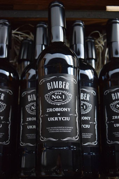 Butelka 750ml Ekskluzywna 0,75L BIMBER zrobiony w ukryciu DuchPuszczy