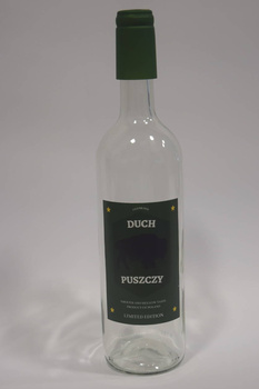Butelka 0,75L z etykietą Duch Puszczy Żubr idealna na Bimberek Nalewkę 750ml
