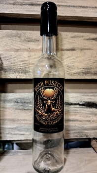 Butelka Jeleń Podlaska Samogonka Duch Puszczy 500ml korek kapturek BIMBER szklana butelka 0,5L Duch Puszczy