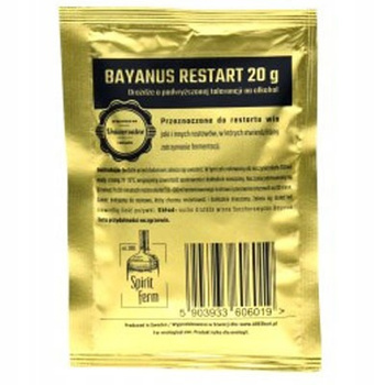 Drożdże winiarskie bayanus RESTART Wino 20g