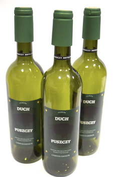 3x Butelka 0,75L z etykietą Duch Puszczy z żubrem idealny zestaw na Bimberek Nalewkę 750ml