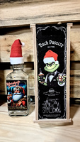 Skrzynka Nosidełko GRINCH życzy Wesołych Świąt z butelką 0,5L na Alkohol Duch Puszczy Idealna skrzyneczka na prezent Zestaw (B)IMBER Święta