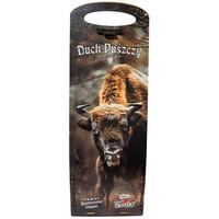 Nosidełko Żubr DuchPuszczy Skrzynka Nosidełko na 2x butelki 0,5L Zestaw na Alkohol Duch Puszczy