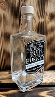 Butelka Karafka 0,5l Duch Puszczy Natural Ingredients na Whisky Koniak Brandy Bimberek 500ml Piękna szklana butelka z korkiem