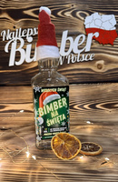 Butelka Świąteczna do Whisky Brandy na Bimber Wódkę 500ml Czapka Mikołaja w zestawie szklana butelka 0,5L z zakrętką etykieta Wesołych Świąt Duch Puszczy