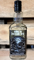 Butelka szklana 0,5l Samogonka Leśna legenda DuchPuszczy Bimber Idealna buteleczka na Whisky Brandy Bimber 500 ml szklana Kwadratowa butelka z zakrętką i etykietą