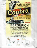 Drożdże winiarskie Bergurion do wina Coobra Wina czerwone i różowe Opakowanie 10g na 25-30L wina