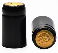 Kapturek Termokurczliwy Czarny Połysk Błysk Kapturki Czarne Błyszczące 10x sztuk