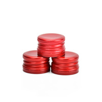 Zakrętki aluminiowe Czerwone zakrętka do butelek fi 28/18 mm