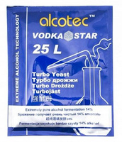 Drożdże gorzelnicze ALCOTEC Vodka Star na 25l nastawu niebieskie Turbo Vodka Star Pure