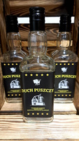 Butelka 0,5l Limited Edition do Duch Puszczy Whisky Brandy na Bimber Wódkę 500ml Daniels szklana butelka z zakrętką etykieta Kapturek