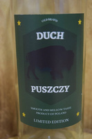 Etykietka na butelkę Duch Puszczy zielona z żubrem na butelkę 10x sztuk