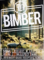 Etykietka Bimber Robiony w ukryciu Las Puszcza duża naklejka 96x66mm na butelkę Bimber Etykieta na butelkę 10x sztuk pakiet