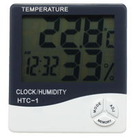 STACJA POGODY LCD Termometr Higrometr Zegarek Budzik z baterią