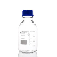 Butelka biała 0,5L szkło Borokrzemowe z nakrętką 500ml z podziałką 