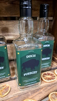 Butelka do Duch Puszczy Żubr Whisky Brandy na Bimber Wódkę 500ml Daniels szklana butelka z zakrętką etykieta Kapturek