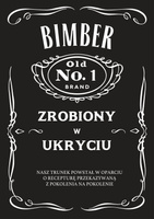 Etykietka Duża 105x70mm na butelkę Bimber zrobiony w ukryciu Naklejka na butelkę 100x sztuk pakiet